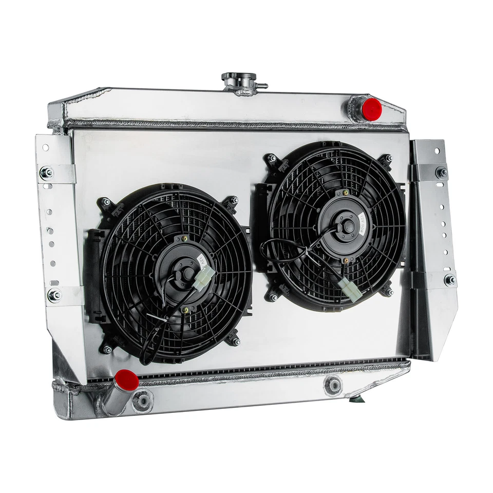 4 Row Radiator+Shroud Fan For JEEP CHEROKEE/WAGONEER/J10/J20 5.9 V8 1972-1979,73 Foto 2 de 4