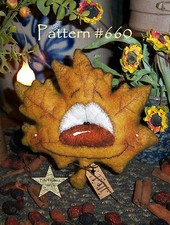 Patti's Ratties Primitive Halloween Thanksgiving 5" Leaf Doll Paper Pattern 660
