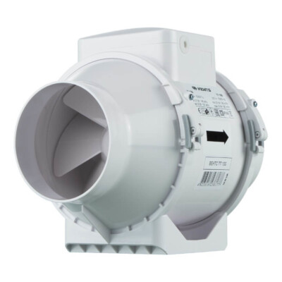 VENTS TT 100 100 mm Inline Radial Duct Fan 187 m3/h White Matt 230V