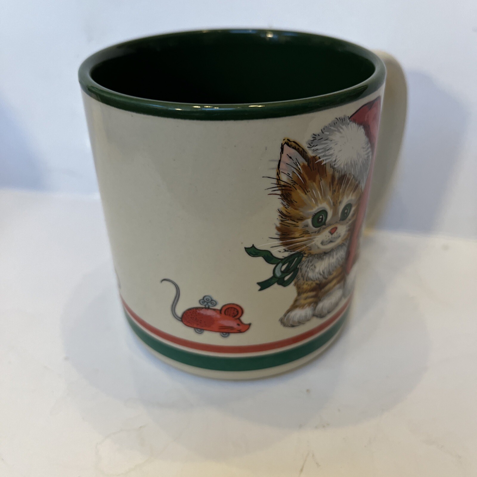 Potpourri Press Christmas Kitten Cat Ceramic Coffee Mug Vintage 1989 eBay