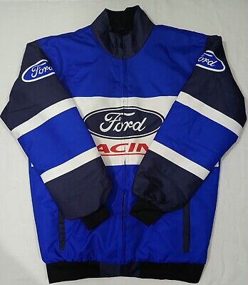 Adults Unisex Vintage Team Racing Jacket, Ford Jacket Blue Adults Unisex Vintage Team Racing Jacket, Ford Jacket Blue