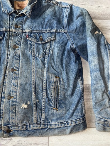 Levi's Denim Trucker Jacket Mens 48 Blanket Lined 71506-0316 Vintage 80's-90's - Picture 4 of 16