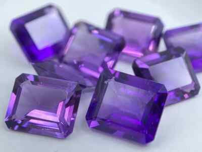 [Wholesale] Natural Amethyst Cut Octagon Shape Loose Gemstone For Jewellery.