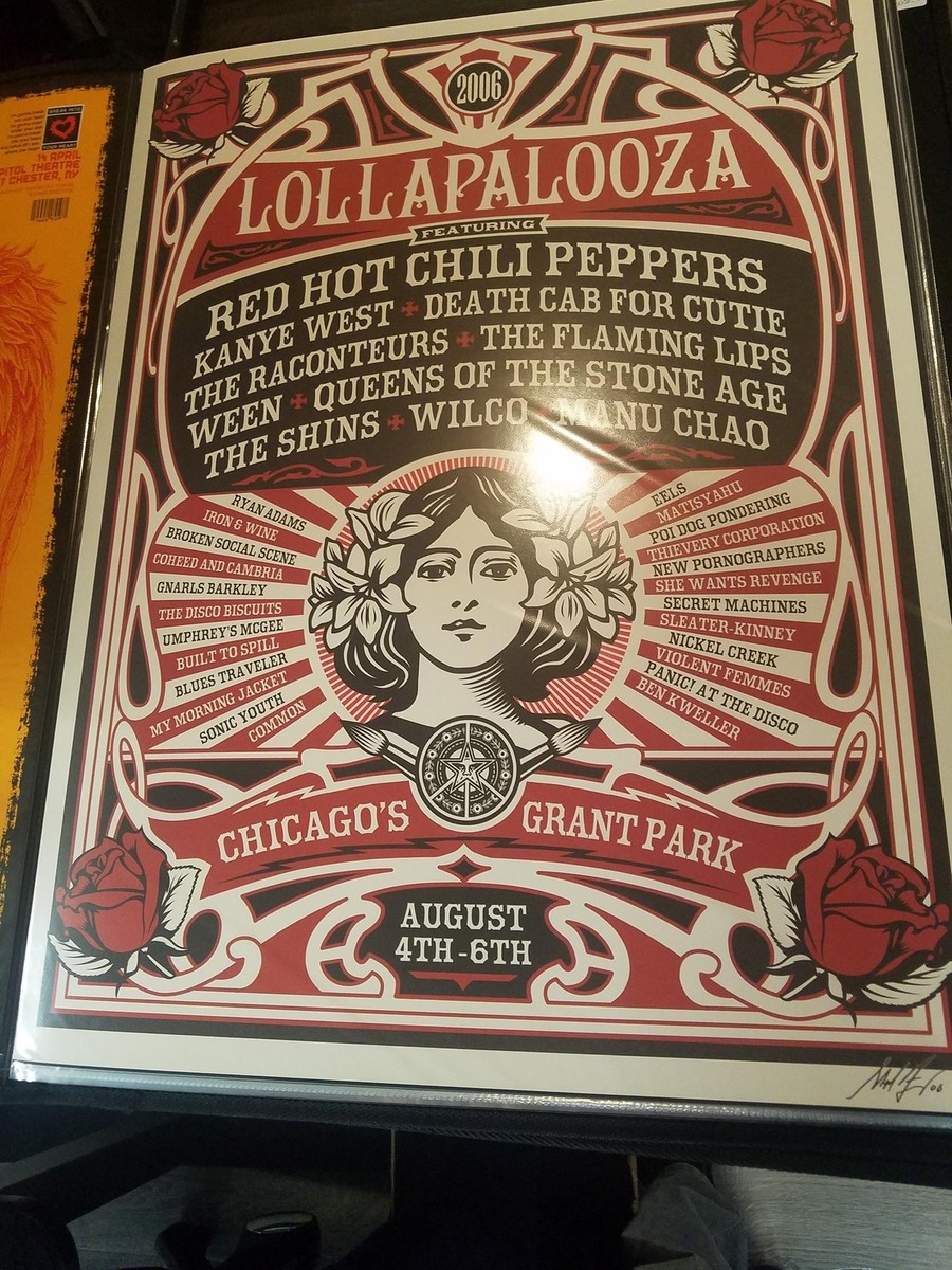 Shepard Fairey Lollapalooza 2006 Chicago | eBay