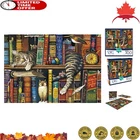Frederick The Literate - 300 Piece Jigsaw Puzzle - Cat Theme - Easy to Assemble