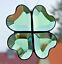 thumbnail 2  - 8leiverglasung Facetten- Suncatcher- Fensterbild Glücksklee grün in Tiffany   