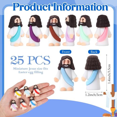 25 Pcs Little Jesus Figures Original Design Jesus Love You Mini Rubber Jesus Toy - Picture 15 of 24
