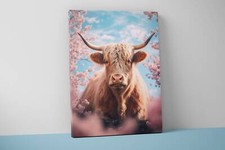 Highland Cow Wall Art - Farmhouse Wall Decor - Cow Poster - Cow Art V54