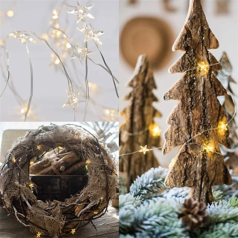 5m STARS Fairy Lights for Bedroom String USB Powered Adapter Party - Image 4 of 4