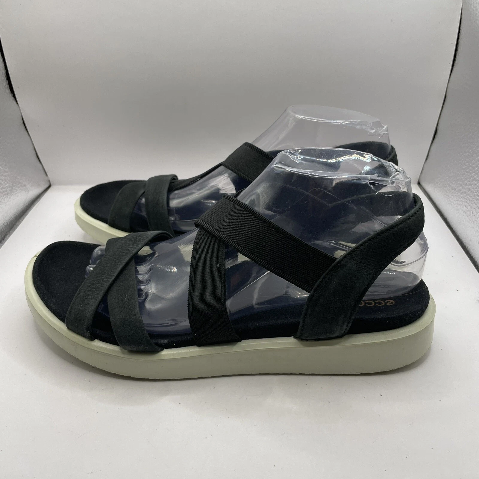 ECCO sandalo donna Flowt elastico nero taglia 40 US9 5 F10