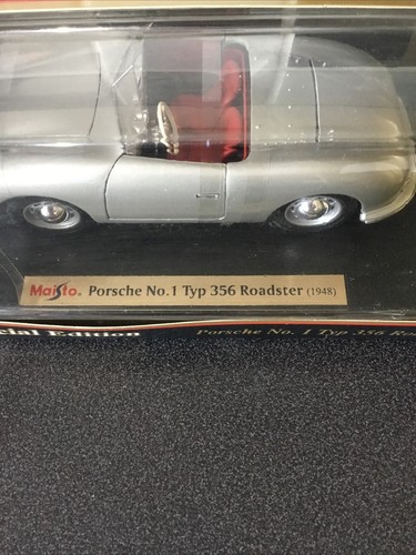 Maisto 1/18 Scale Porsche No.1 Typ 356 Roadster Silver Diecast Model Car Boxed - Picture 8 of 10