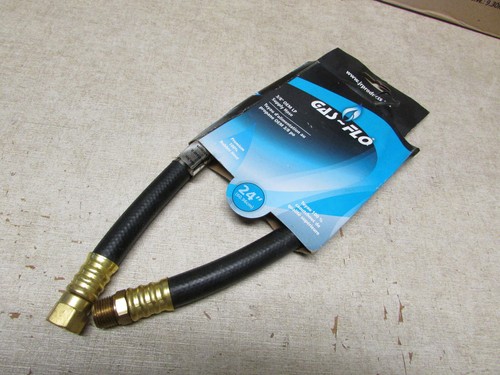 2Ft RV Gas Propane LP Supply Hose 1/2" Female SAE & 3/8" Male Pipe End 24" - Picture 2 of 5