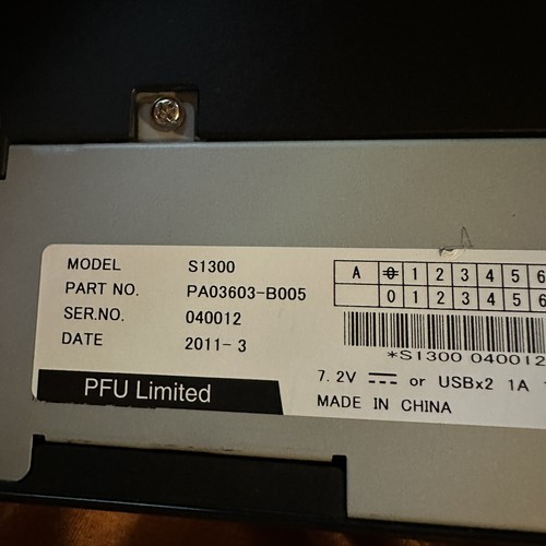 Fujitsu ScanSnap S1300 Pass-Through Scanner - Bild 13 von 14