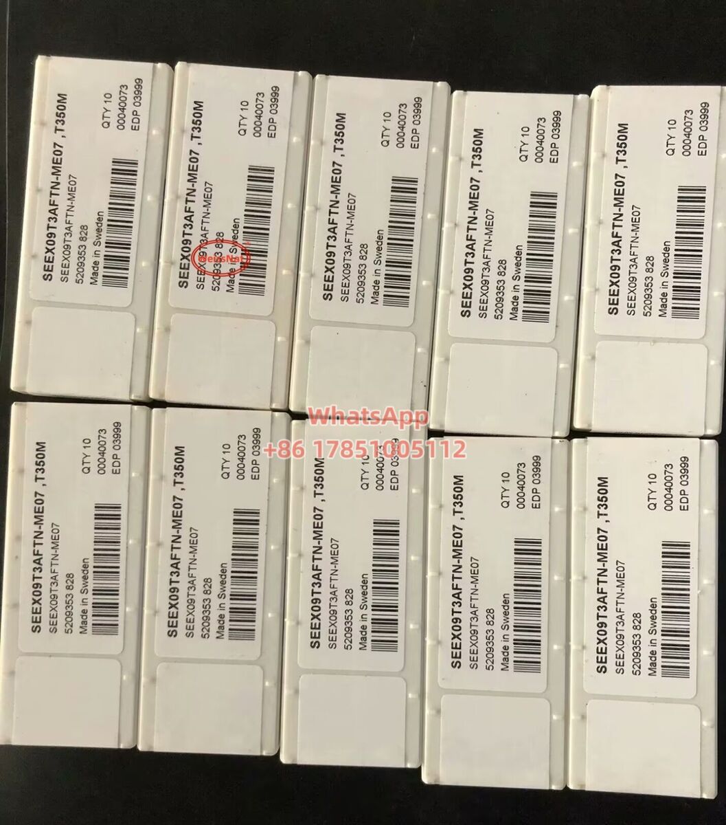 SECO SEEX09T3AFTN-ME07 T350M Carbide Inserts 10PCS SEEX SECO SEEX09T3AFTN-ME07 T350M Carbide Inserts 10PCS SEEX