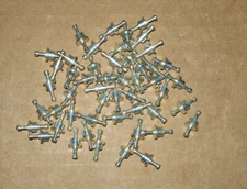 50 TURRET LUGS-TERMINALS-SILVER PLATED BRASS-GREAT FOR DIY TUBE AMP-USA SELLER