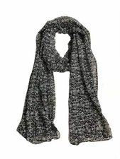 Cejon Women's Black Multi Print Scarf, One Size