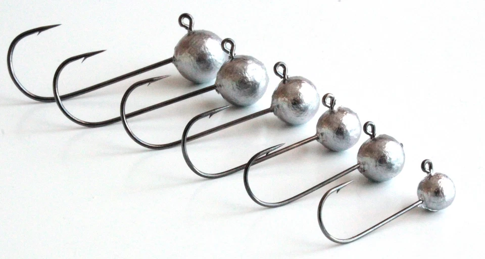 MUSTAD ULTRA POINT Round Jig ohne Lurekeeper Jighaken Jigköpfe Bleikopf