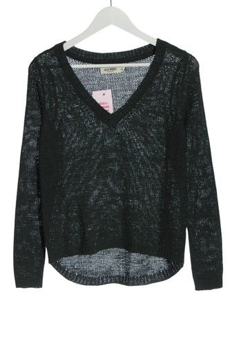 OLD RIDEL Pull col en V Dames T EU 34 noir style décontracté | eBay