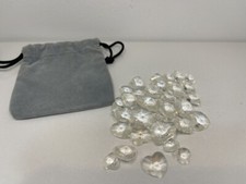 Swarovski figurine hearts clear 1.5 - 2 cm each. Excellent condition copy