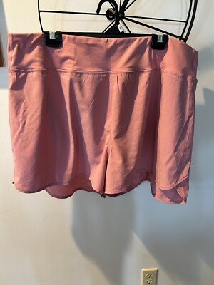 90 Degree By Reflex Women s Shorts 2x Pink Small Pocket In Back Waist Band