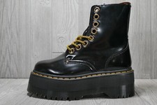Dr. Martens Vegan Jadon Max Patent Leather Platform Boots Black Womens 7-9 240