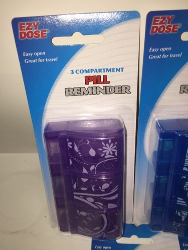 6) EZY Dose 67161 Easy Open 3-Compartment Pill Reminder *Value Bundle of 6* - 第 2/4 張圖片