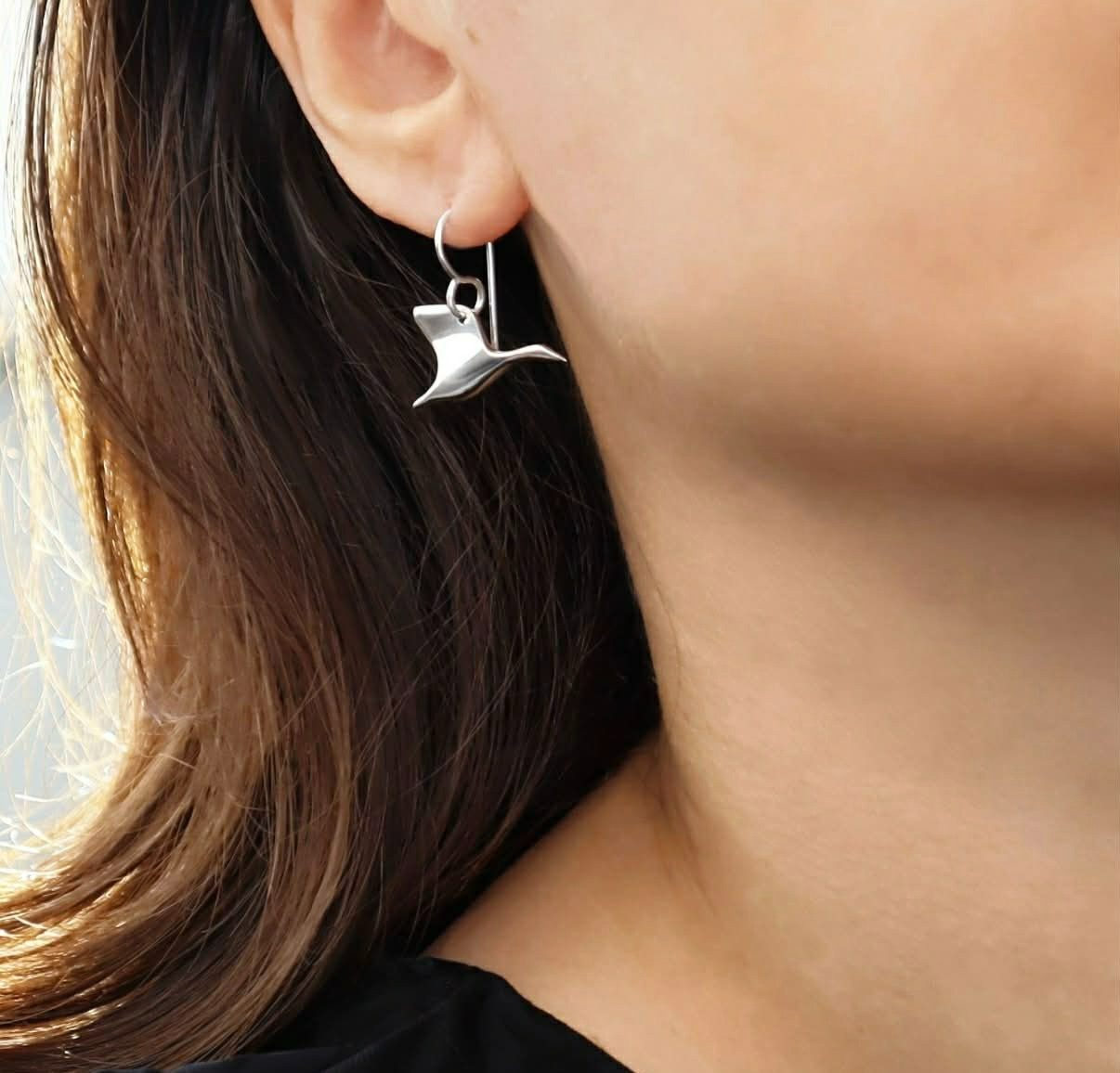 925 Solid Sterling Silver Flying Goose Women's Dr… - image 1