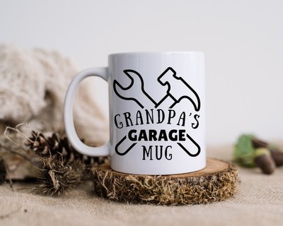 Vatertag Opas Garage Becher 11 Unzen - Forever Personal Designs 