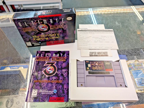 Ultimate Mortal Kombat 3 : Super Nintendo SNES Complete CIB **Tested & Works***