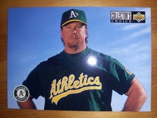1994 Upper Deck Oakland Athletics Baseball Team Checklist Mark McGwire Card #330