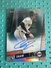 2019 Topps Finest Auto Orange Refractor /25 Chris Shaw #FA-CS Rookie Auto RC