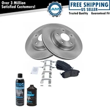 Front Semi Metallic Brake Pad & Rotor Kit w/Chemicals for Nissan