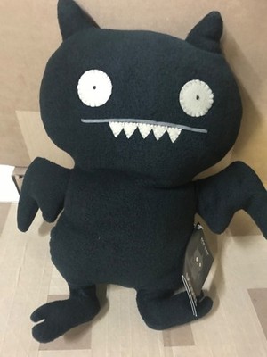 Rare Vintage 2002 Sun-Min Kim & David Horvath 14''  Ugly Doll Black Ice Bat Plush