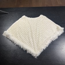 Soft Elegant Faux Fur Poncho Cape Shawl S/M