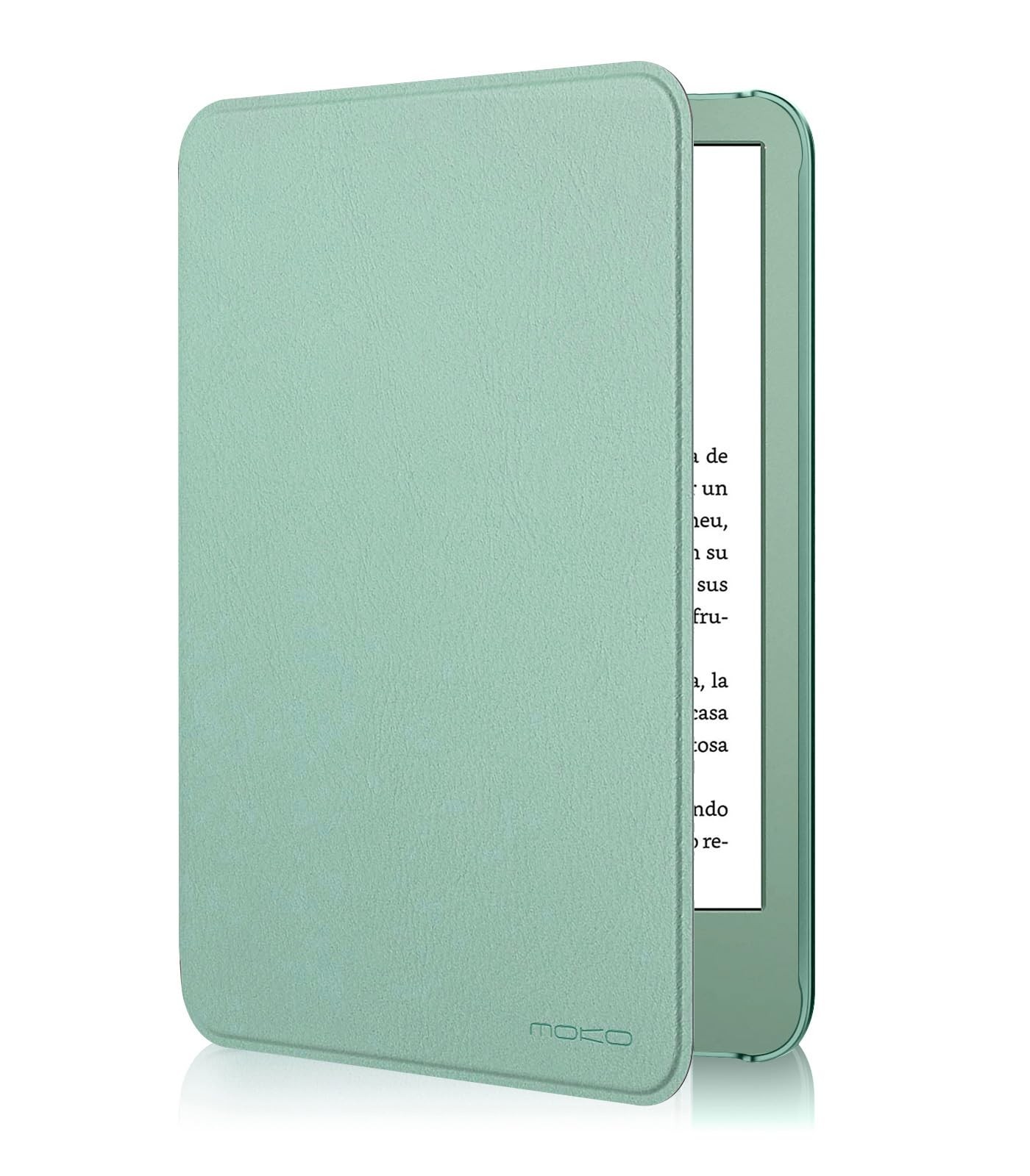 Kindle 2024 Case Agave Green Premium Pu Leather Auto Wake Sleep Cover 11Th Gen-image