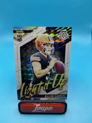 Dillon Gabriel 2025 Panini Mosaic Light It Up White Mosaic RC 8/25 #21 Browns