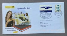 Deutsche Post Philatelie Brief 2004 BRD Frankfurt Weiden Beleg echt gelaufen 