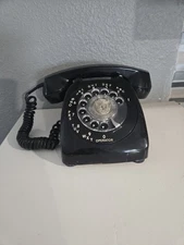 Vintage GTE AUTOMATIC ELECTRIC black rotary dial  telephone Type 80