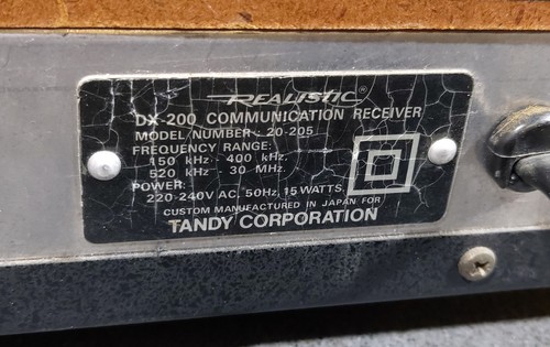 Realistic DX-200 Communication Receiver - Photo 8/10