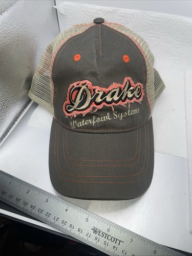 Drake Waterfowl Systems Trucker Hat Cap Canvas Mesh Fitted Stretch One Size - Picture 7 of 7