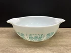 Vintage Pyrex Turquoise Amish Butterprint 2-1/2 Qt. Cinderella Mixing Bowl #443