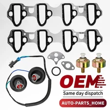 Knock Sensor With Harness Intake Manifold Gasket Kit Set For Chevrolet GM 5.3L