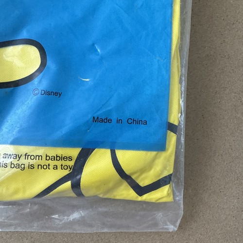 Vintage Disney Mickey Mouse Yellow Rain Poncho Adult One Size Fits All SEALED - Picture 4 of 6