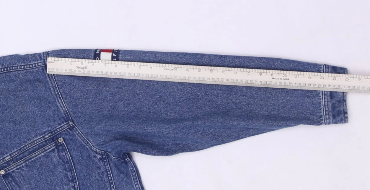 Vintage Tommy Jeans Denim Trucker Blue Jacket Size L thumbnail 8