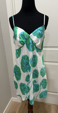 Diane von Furstenberg for Target S Green Leaf Print Slip Dress