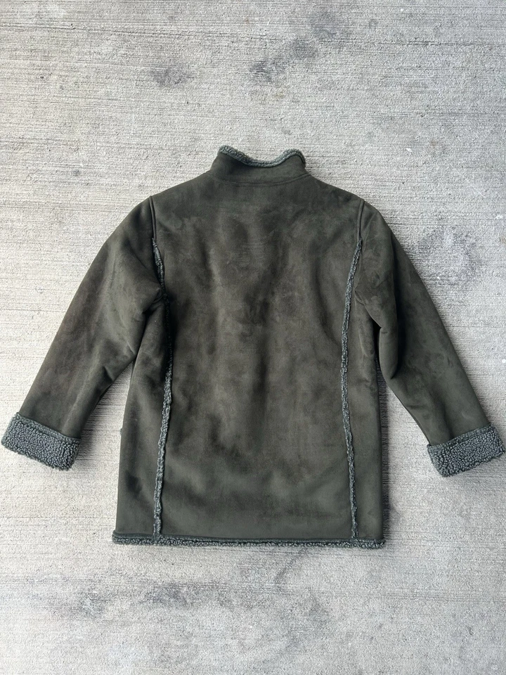 Abrigo LL Bean para mujer grande forrado de sherpa imitación gamuza piel de oveja chaqueta chaquetón Foto 2 de 4