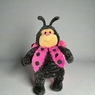 Happy Nappers Ladybug Plush Play Pillow Pink Black Stuffed Toy 2011 OOP