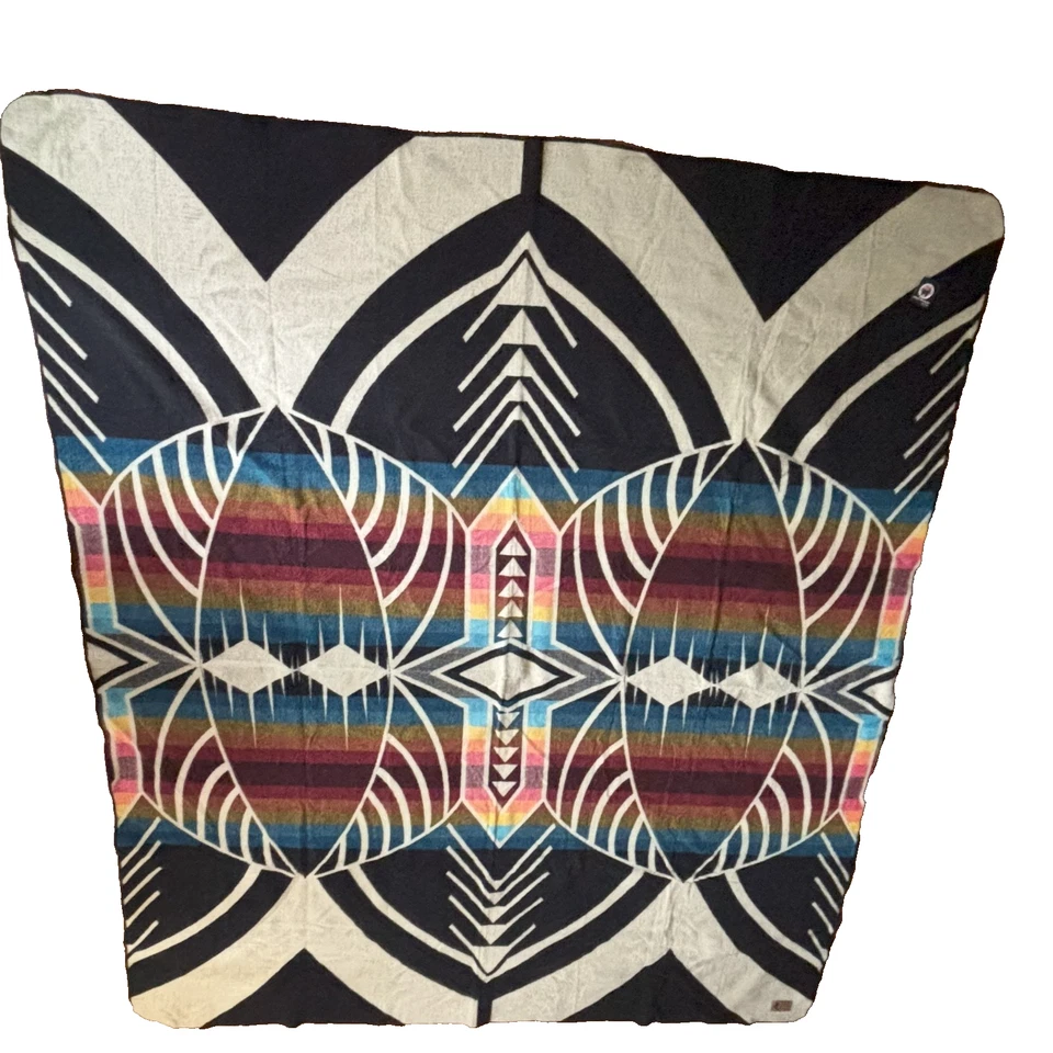 NWT Indian Creations by Incas 80% Alpaca Blanket 75x88 Ecuador Reversible Tribal - Image 2 of 4