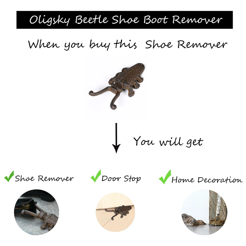 Boot Jack Hierro Fundido Escarabajo Bota Tirador Cricket Zapato Bota Removedor Bota de Vaquero... Foto 2 de 4