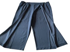 Antthony Women's Swing Open Bottom Navy  2x   Knit Wide Leg Pull On 